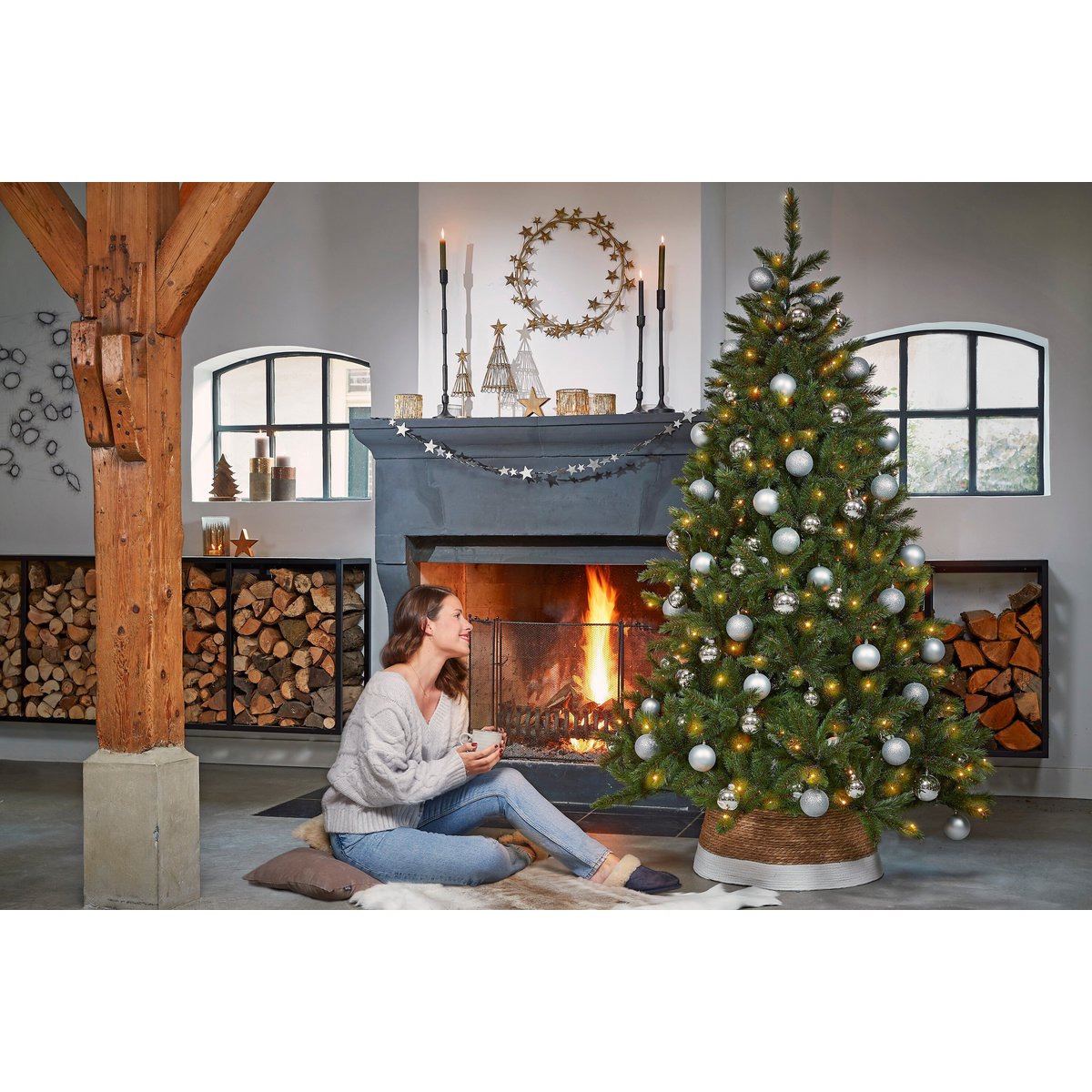 Kerstboomrok Gebroken wit