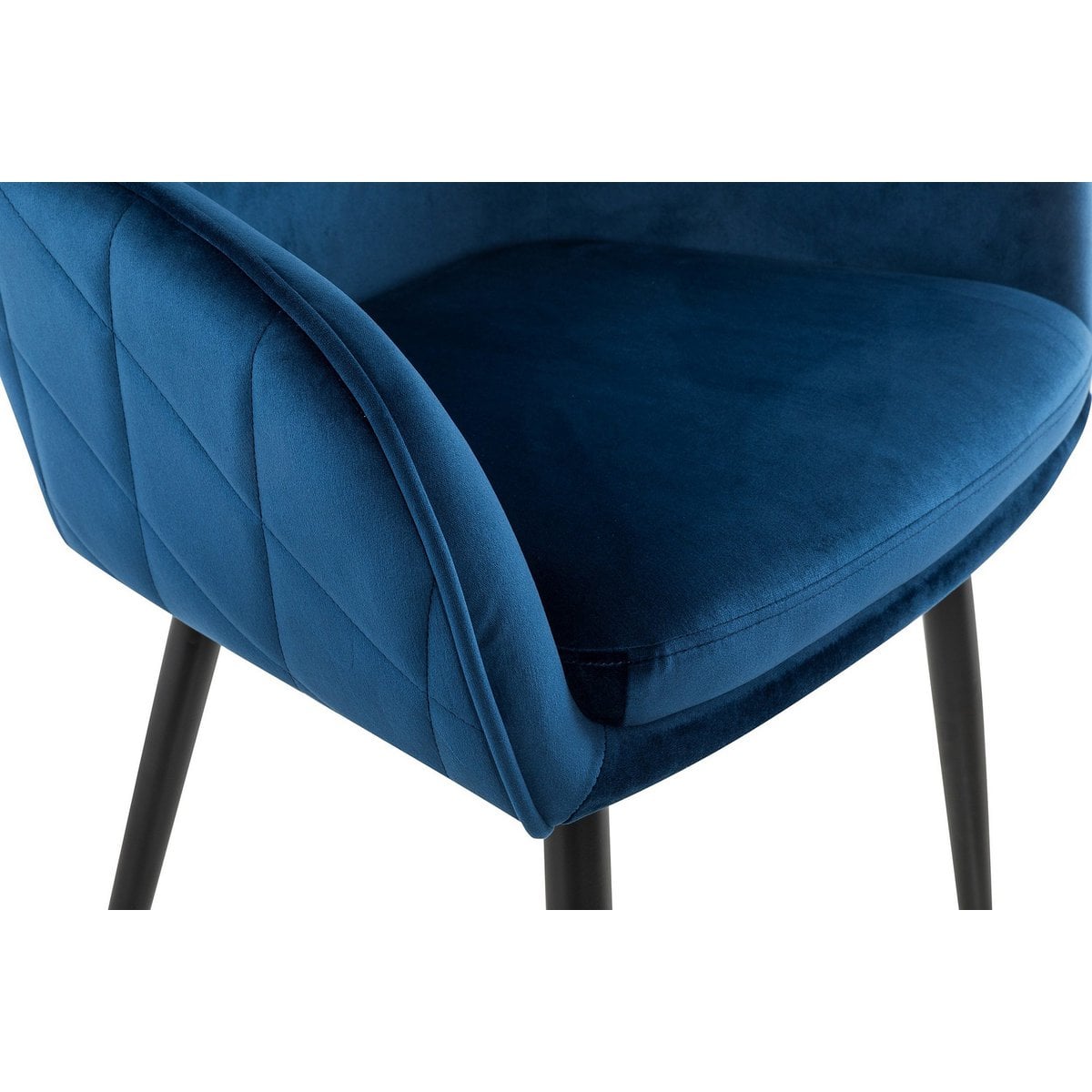 Eetkamerstoel blauw fluweel 61x60x85 cm