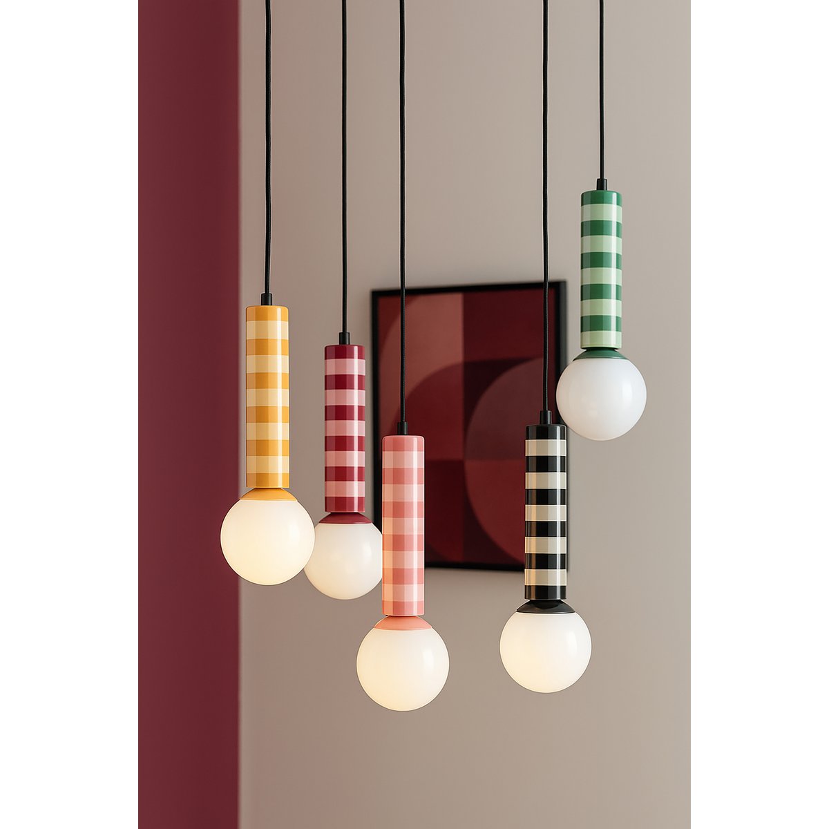 Gestreepte hanglamp