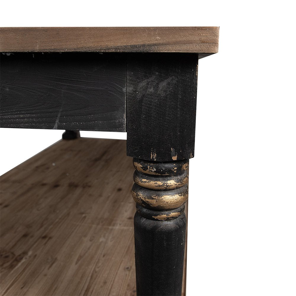Tafel Zwart Bruin 200x100x85 cm