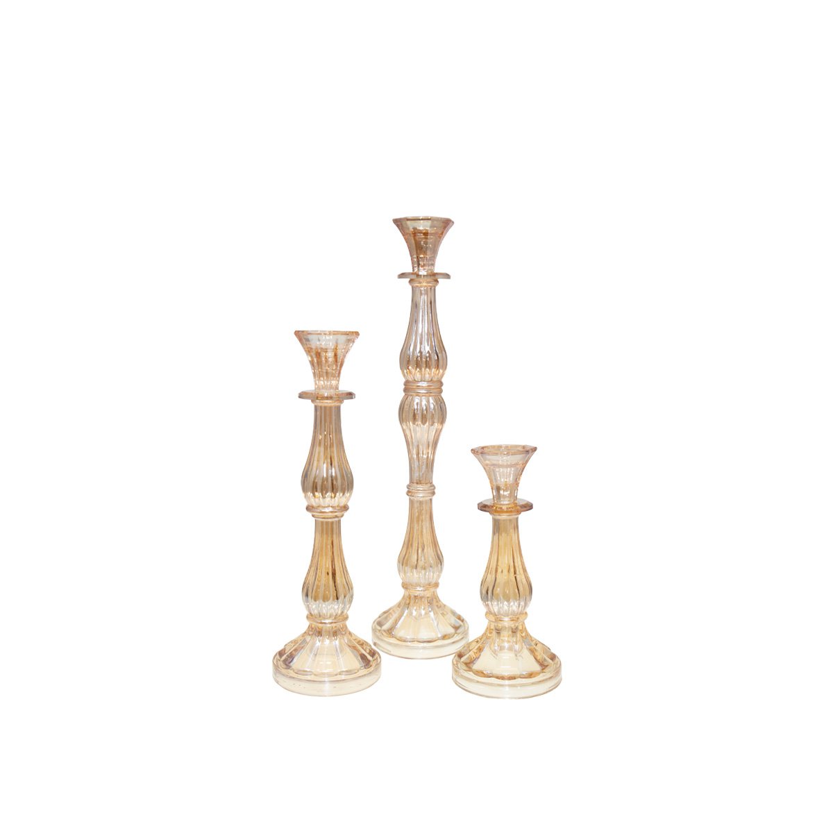 Klein model Amber Candlestick H21cm