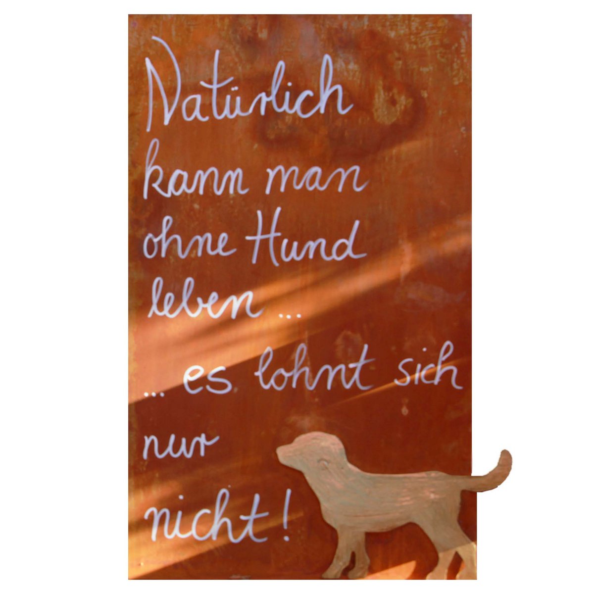 Roestbord Samy hond 50x30 cm