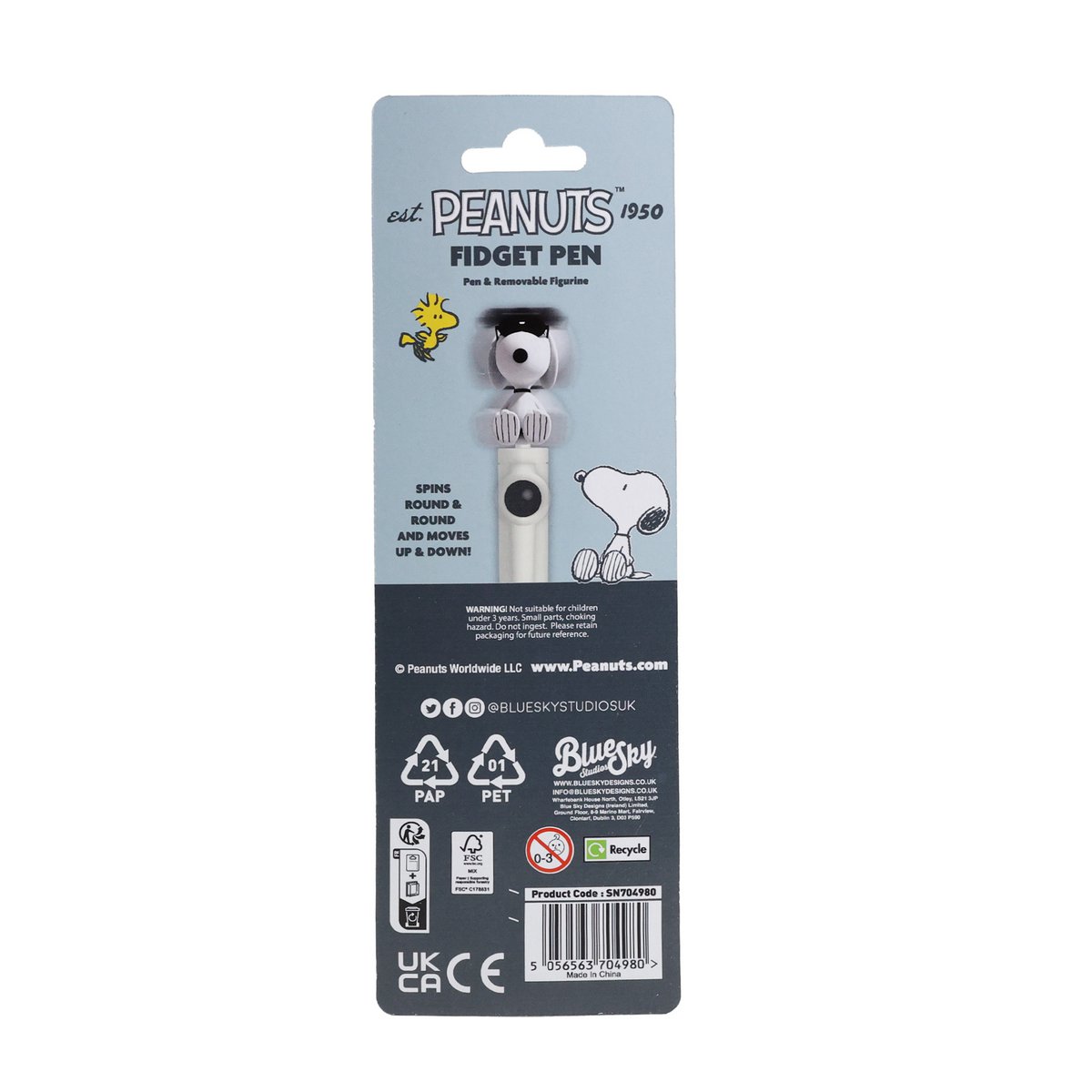 Snoopy - Fidgetpen inclusief een collectief figuur