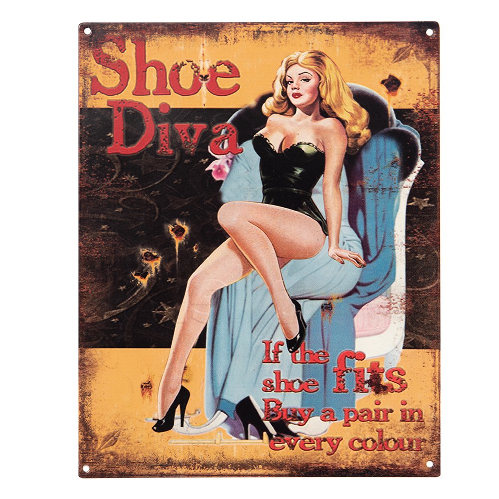 Text Plate 20x25 cm Black Iron Wall Plate
