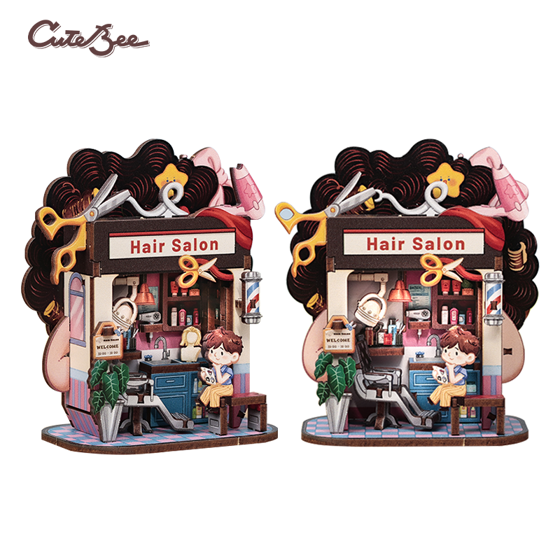Cutebee, DIY Huisje, Talebox Corner-Barber Shop, CWGA112, 9,2x5,2x9,5cm