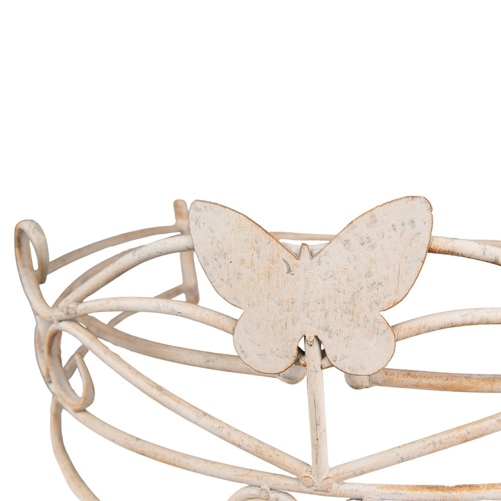 Bed Canopy 66x46x23 cm Beige Iron Butterfly Mosquito Net Holder