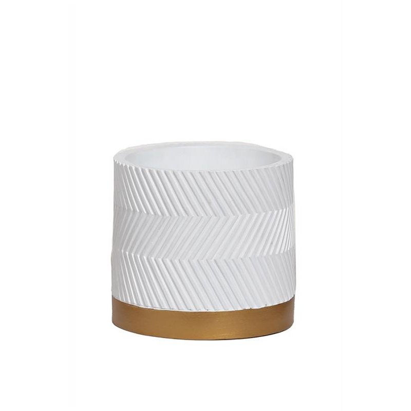 Pot groovy witte matte d13