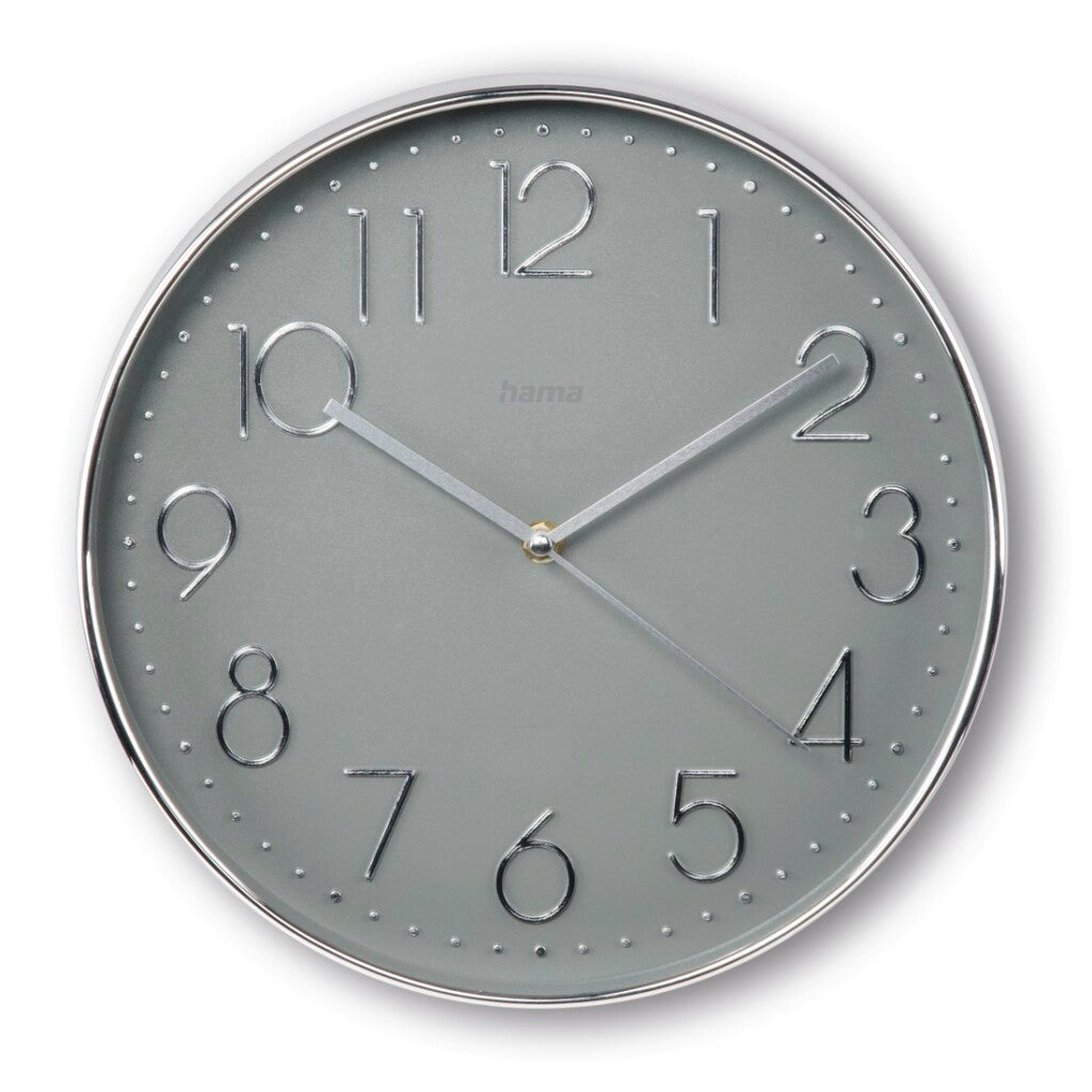 Hama Wandklok Corsica Tikt Niet 30 Cm Zilver/Grijs