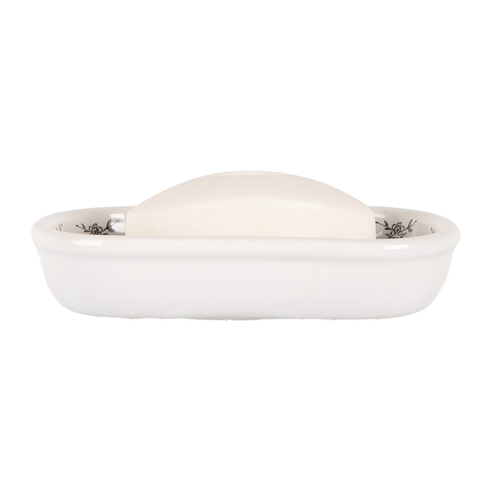 Soap Dish 13x10x3 cm White Ceramic Rooster