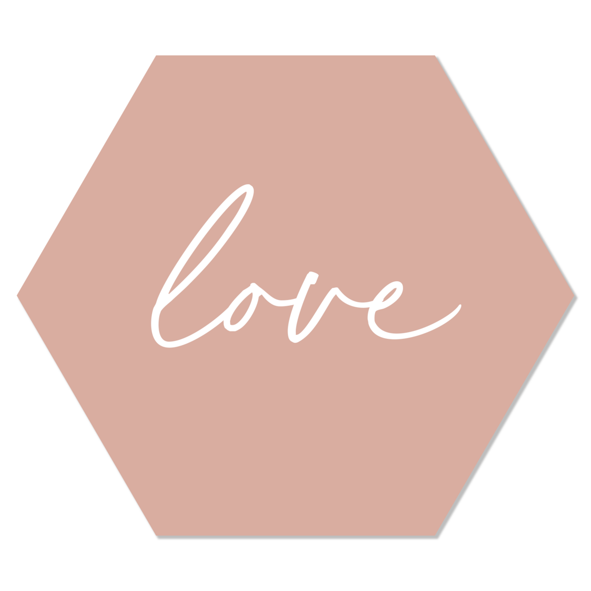 Wall hexagon love salmon