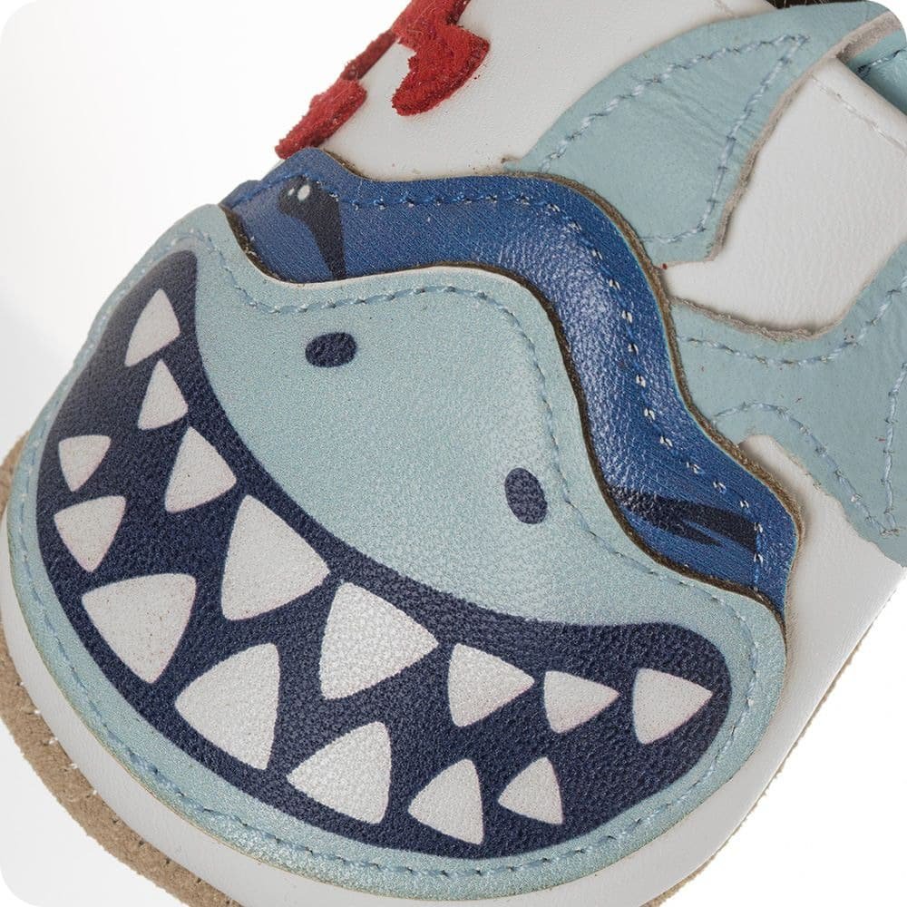 Babyslofjes leer Shark Tease 0-4 jaar
