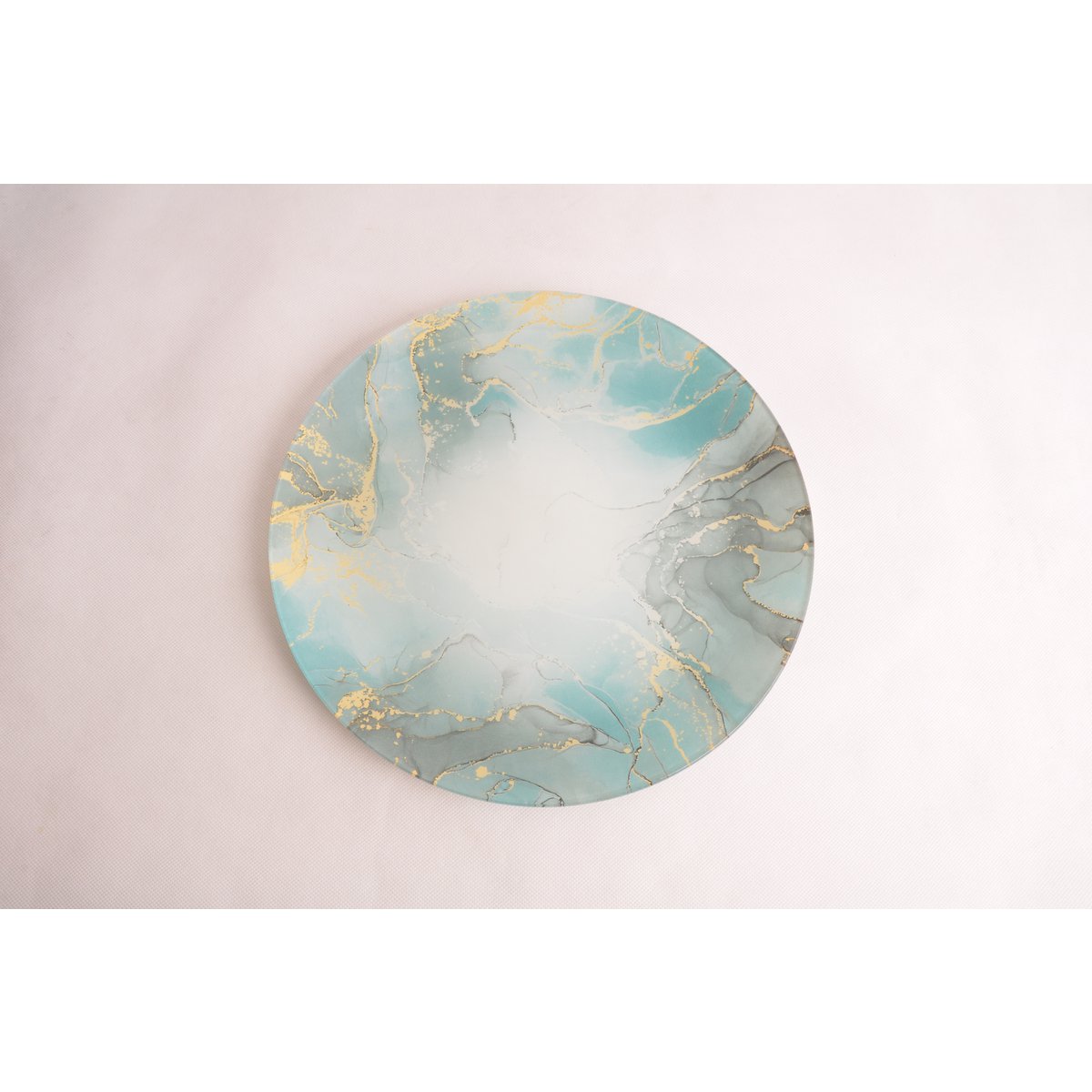 Taartvorm 30 cm blauw glas