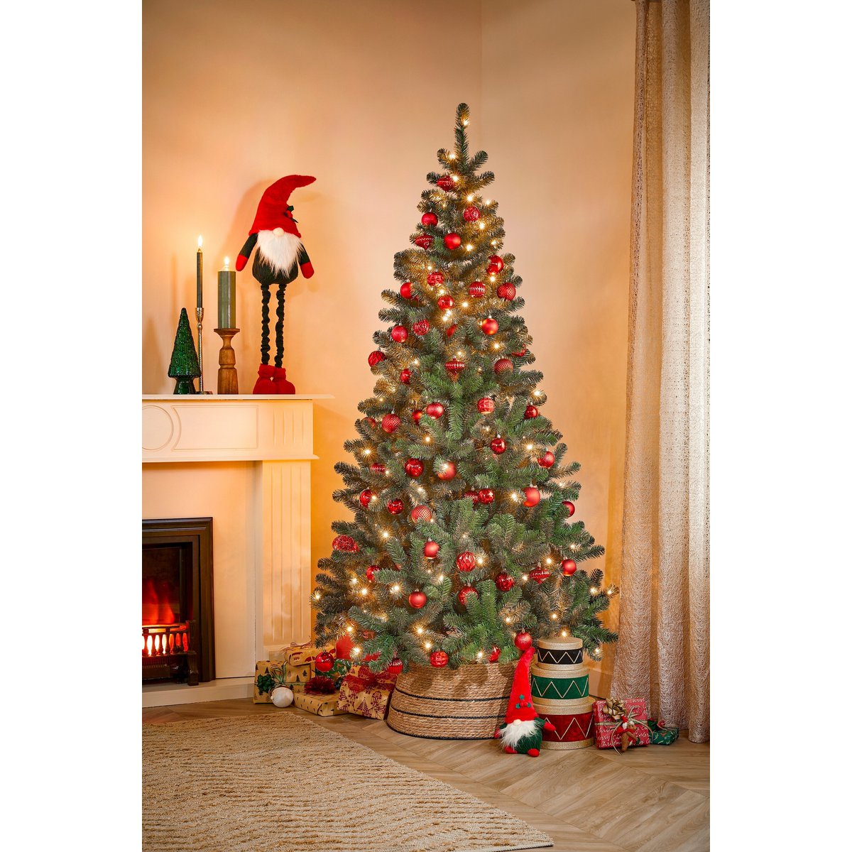 Kerstballen set Rood