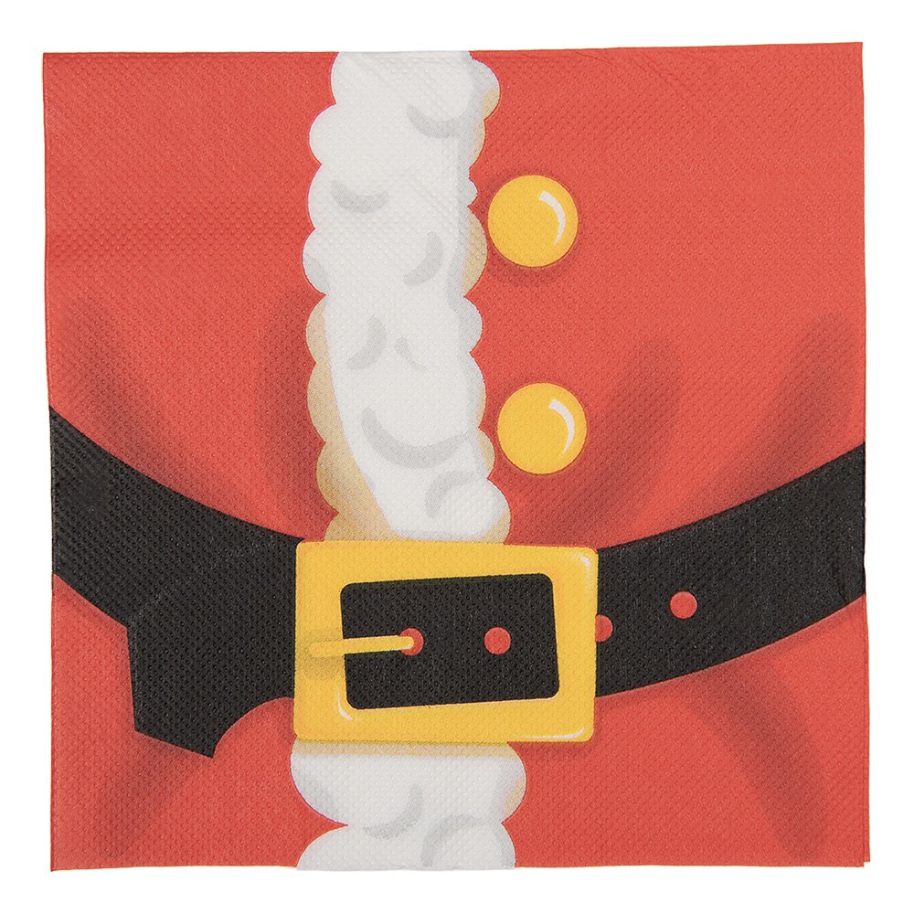 Servetten Papier Set van 20 33x33 cm Rood Papier