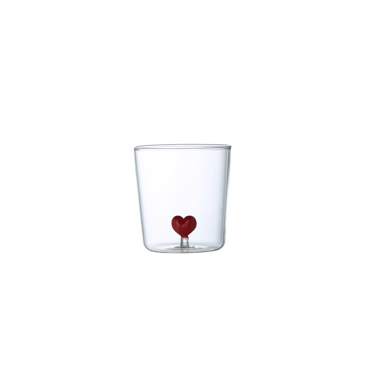 Heart water glasses 300 ml - set of 4