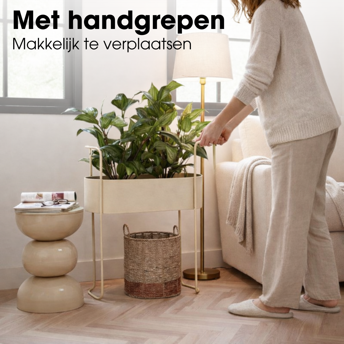 Bloempot binnen Moritz Beige