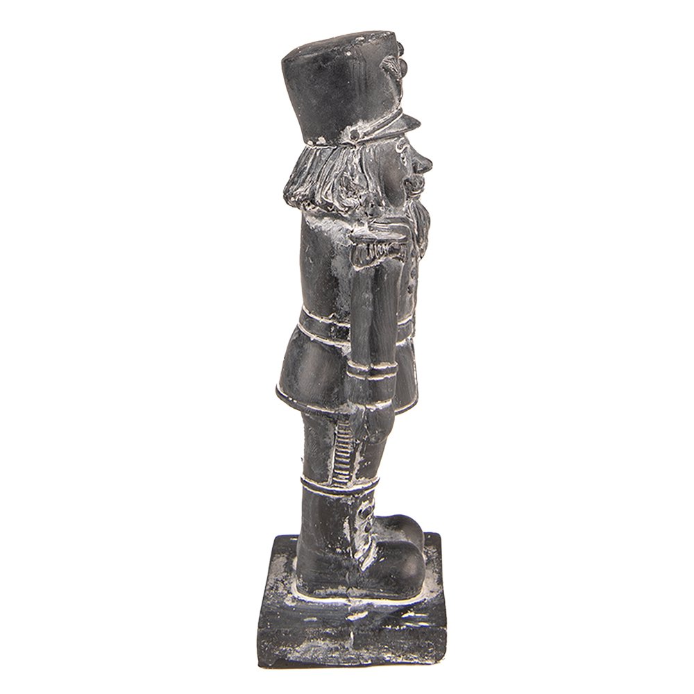 Beeld Notenkraker 16 cm Grijs Kunststof Kerstdecoratie