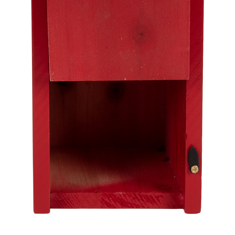 Vogelhuis 14x12x21 cm Rood Hout