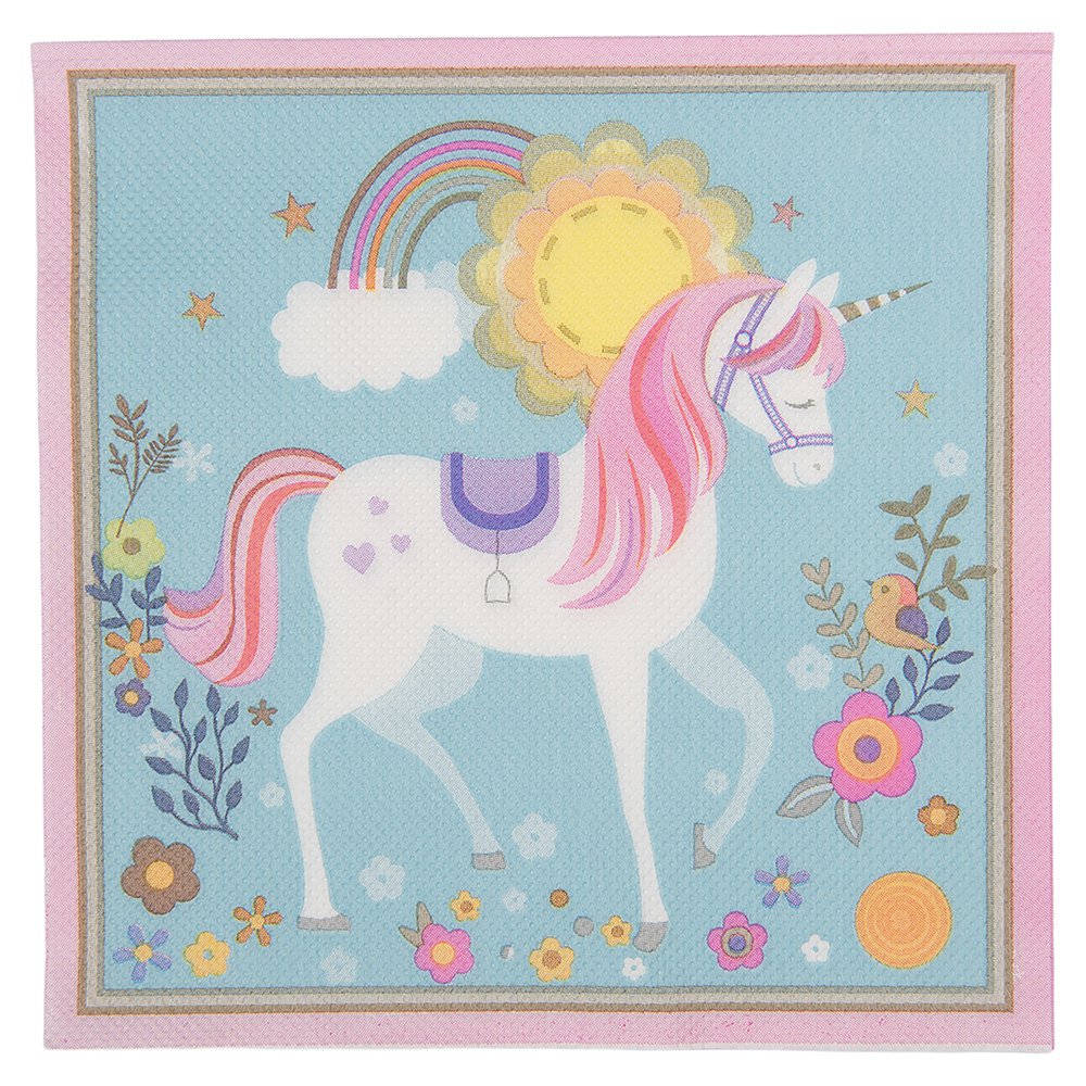Servetten Papier Set van 20 33x33 cm Blauw Papier