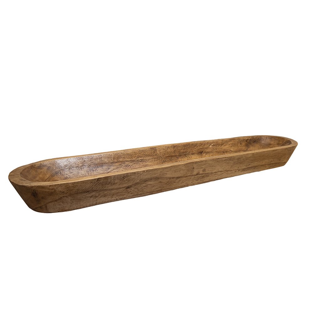 Houten decoratieve snit 100x22x10 cm blad
