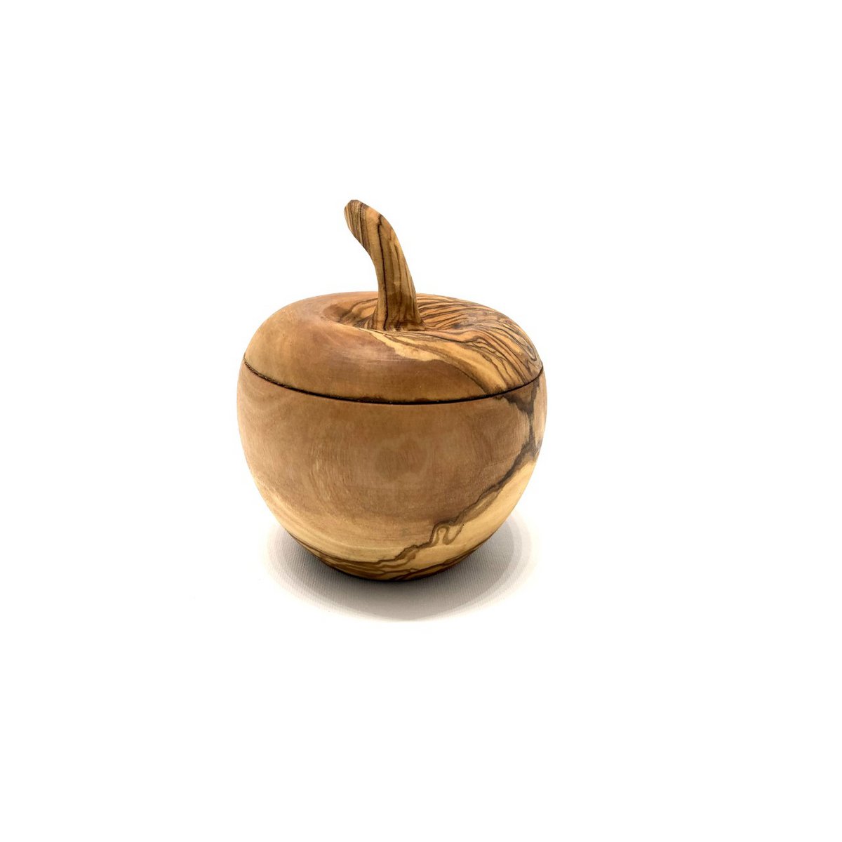 Olijfhouten appel decoratie 10x11 cm