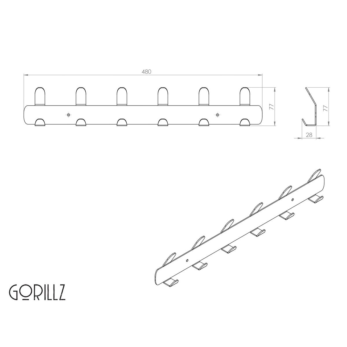 Gorillz Tiddly - Black