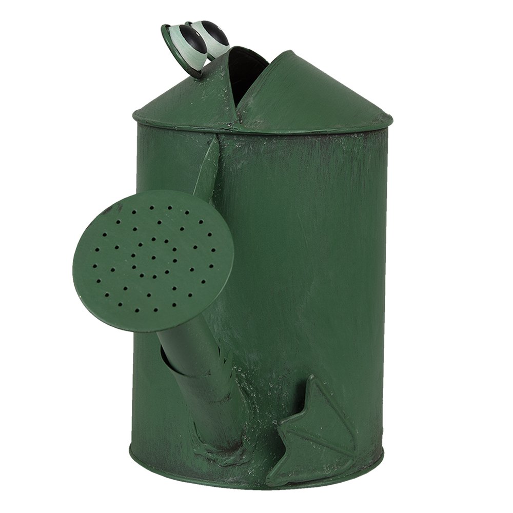 Decoratie Gieter 37x15x25 cm Groen Metaal Kikker Plantengieter