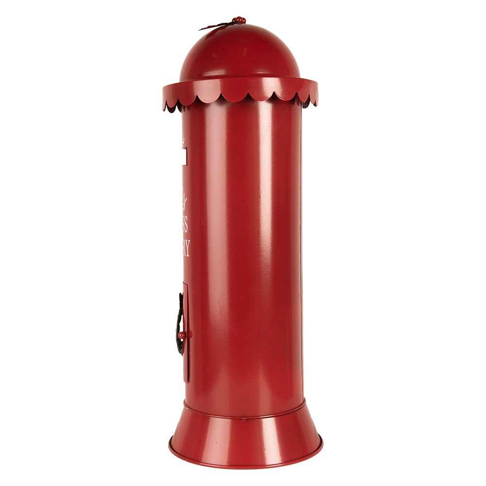 Kerstdecoratie Brievenbus Ø 19x52 cm Rood Metaal