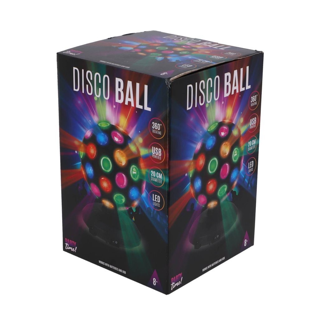 Disco Led Disco Bal 20 Cm Zwart