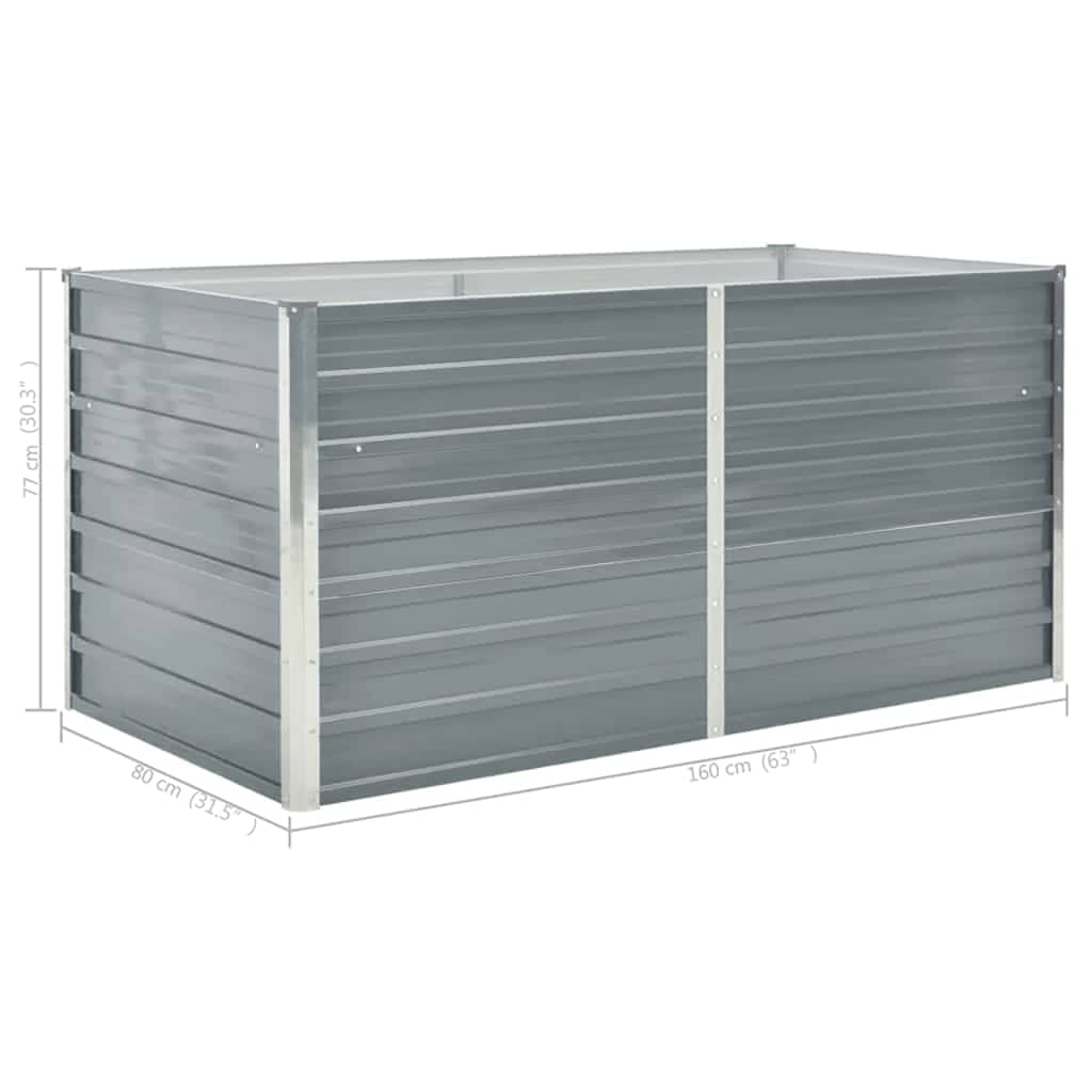 Plantenbak Verhoogd Gegalvaniseerd Staal 160 x 80 x 77 cm
