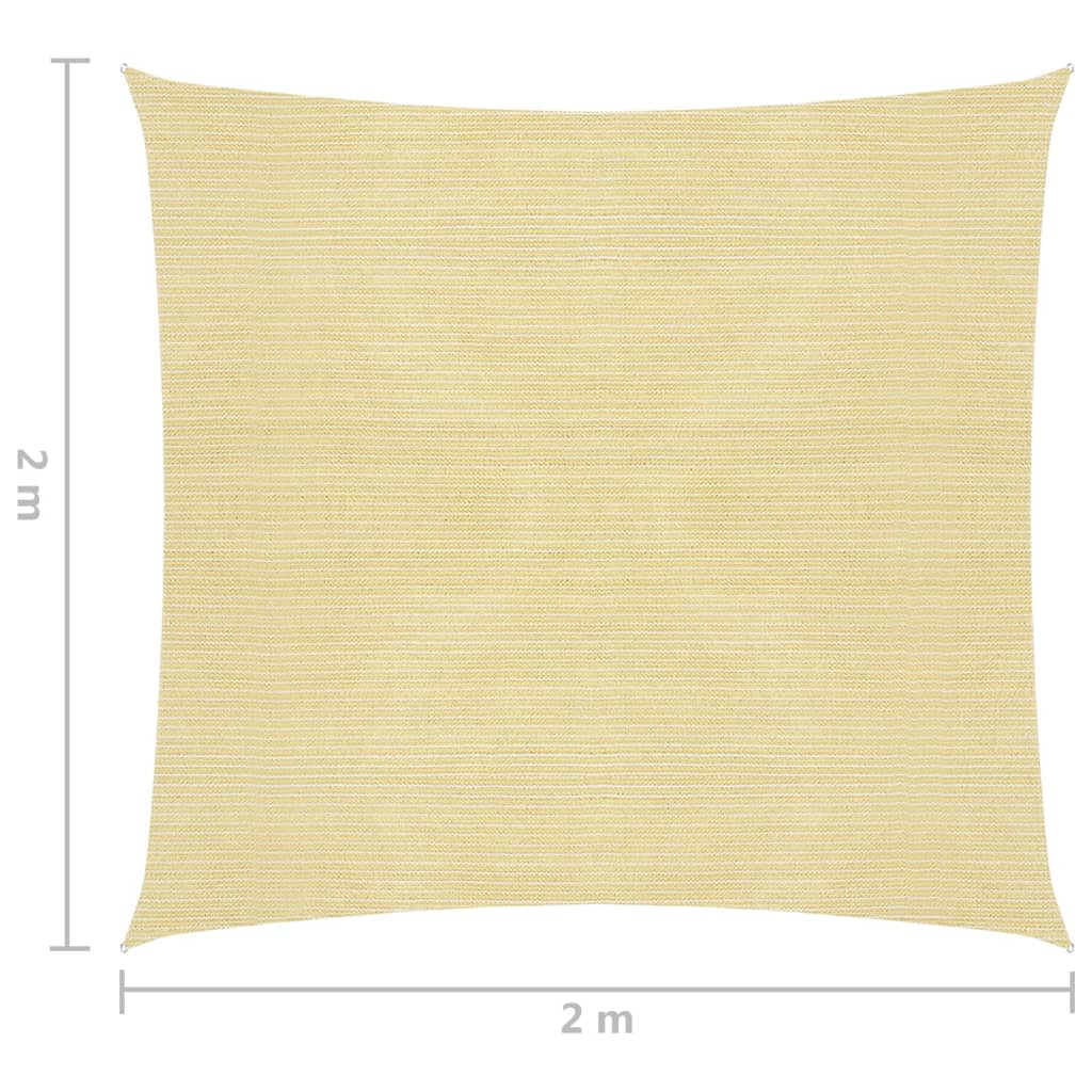 Zonnescherm HDPE vierkant 2x2 m beige 2 x 2 m Beige