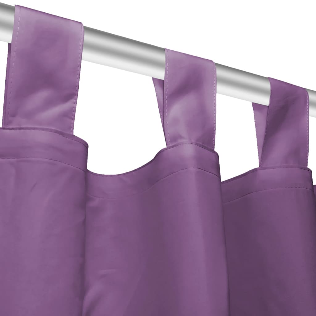 Micro-Satijnen Gordijnen Met Lussen 140X St 225 cm Lila