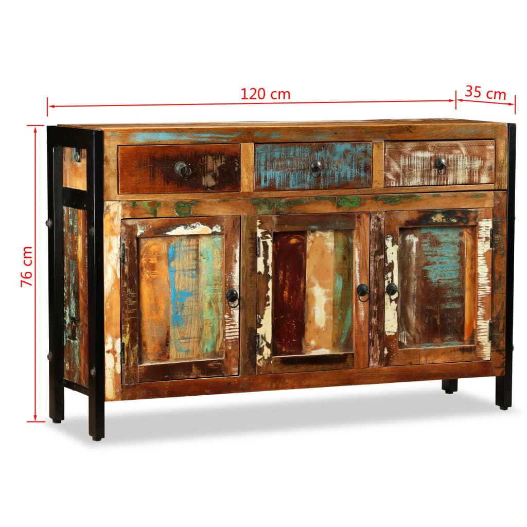 Dressoir 20X35X76 Cm massief gerecycled hout