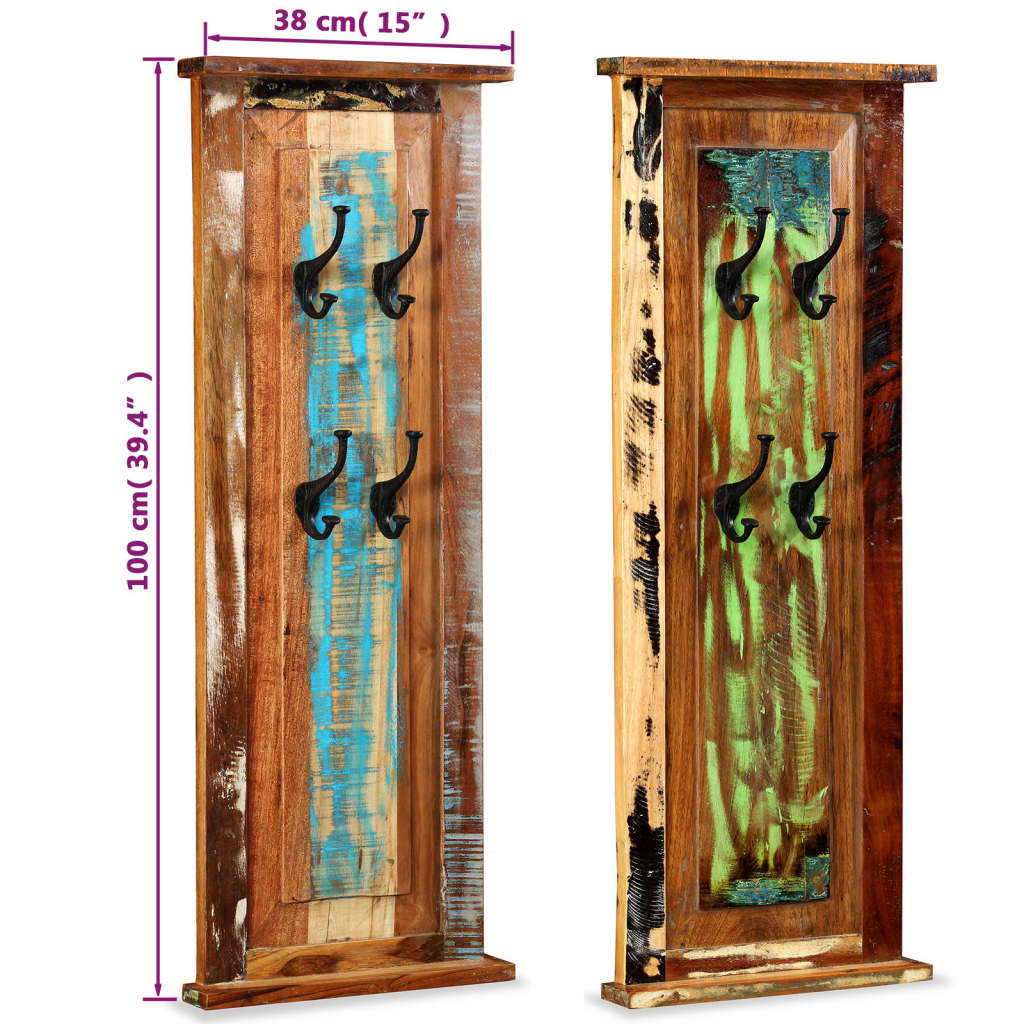 Kapstokken 38X100 Cm massief gerecycled hout