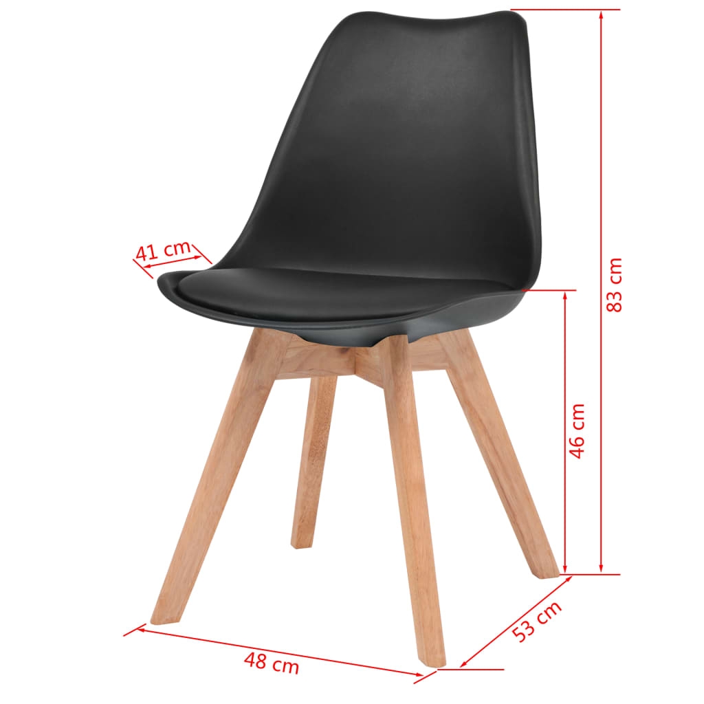 Eetkamerstoelen 4 St Kunststof Zwart