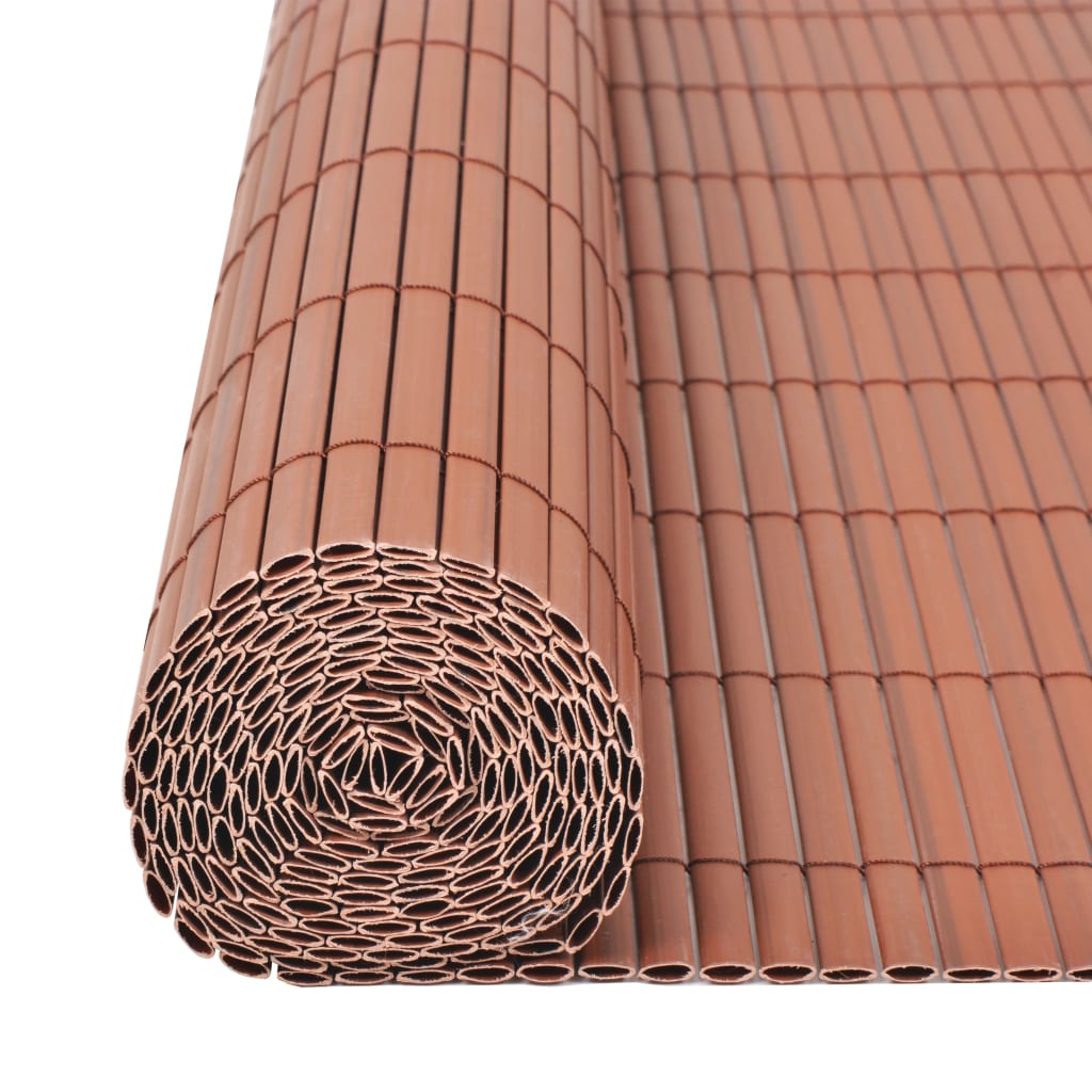 Tuinafscheiding Dubbelzijdig 150X500 Cm Pvc Bruin