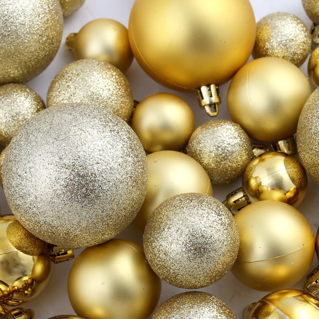 -Delige Kerstballenset 3/4/6 Cm Kleurig Goud