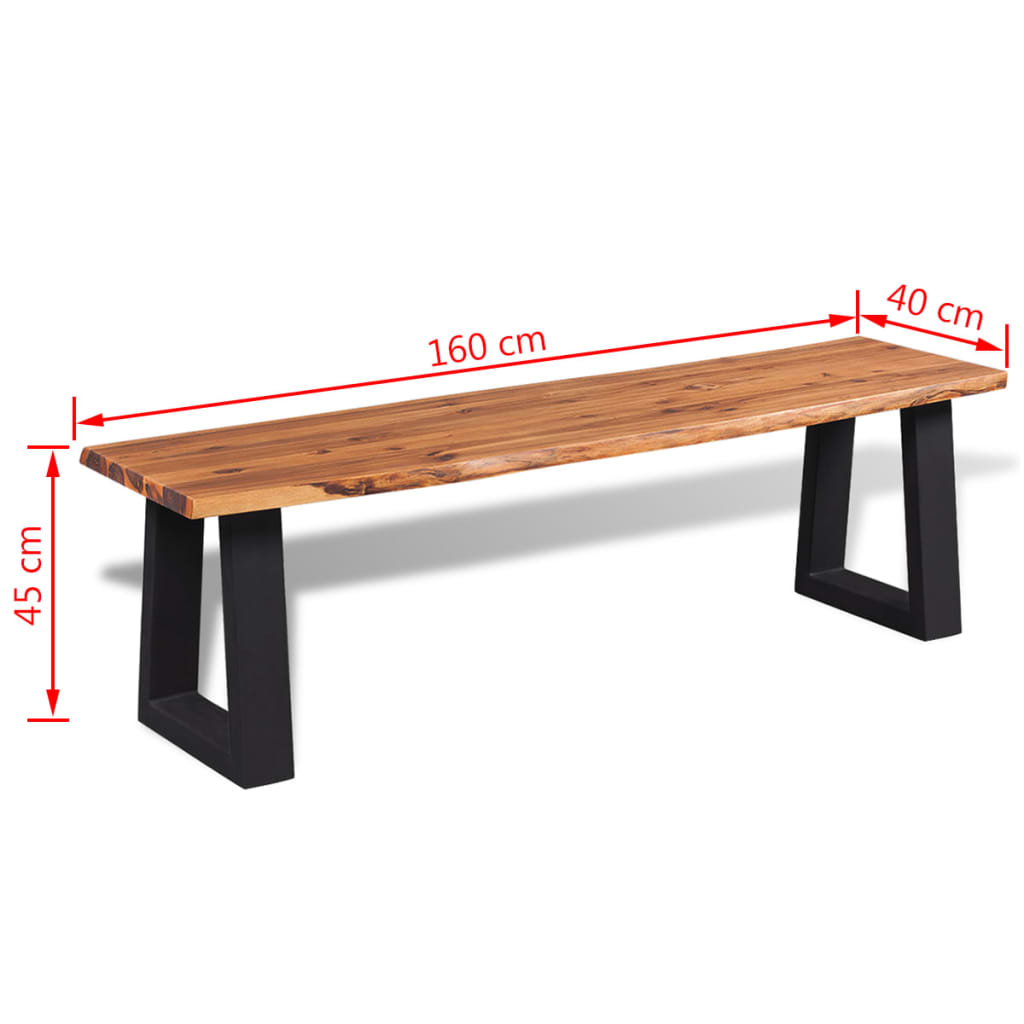 Bankje Massief Acaciahout 160 cm