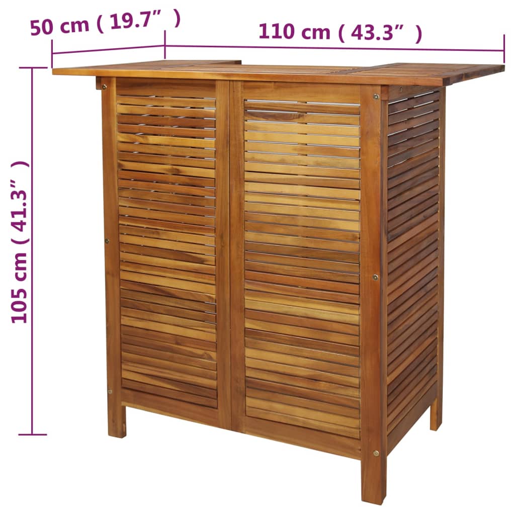 Bartafel 110X50X105 Cm Massief Acaciahout