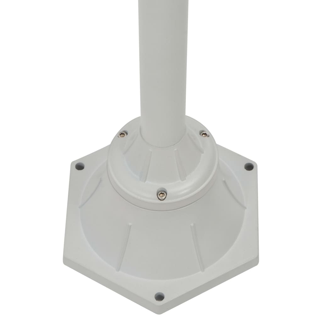 Paalverlichting Tuin E27 220 Cm Aluminium 2-Delig Wit