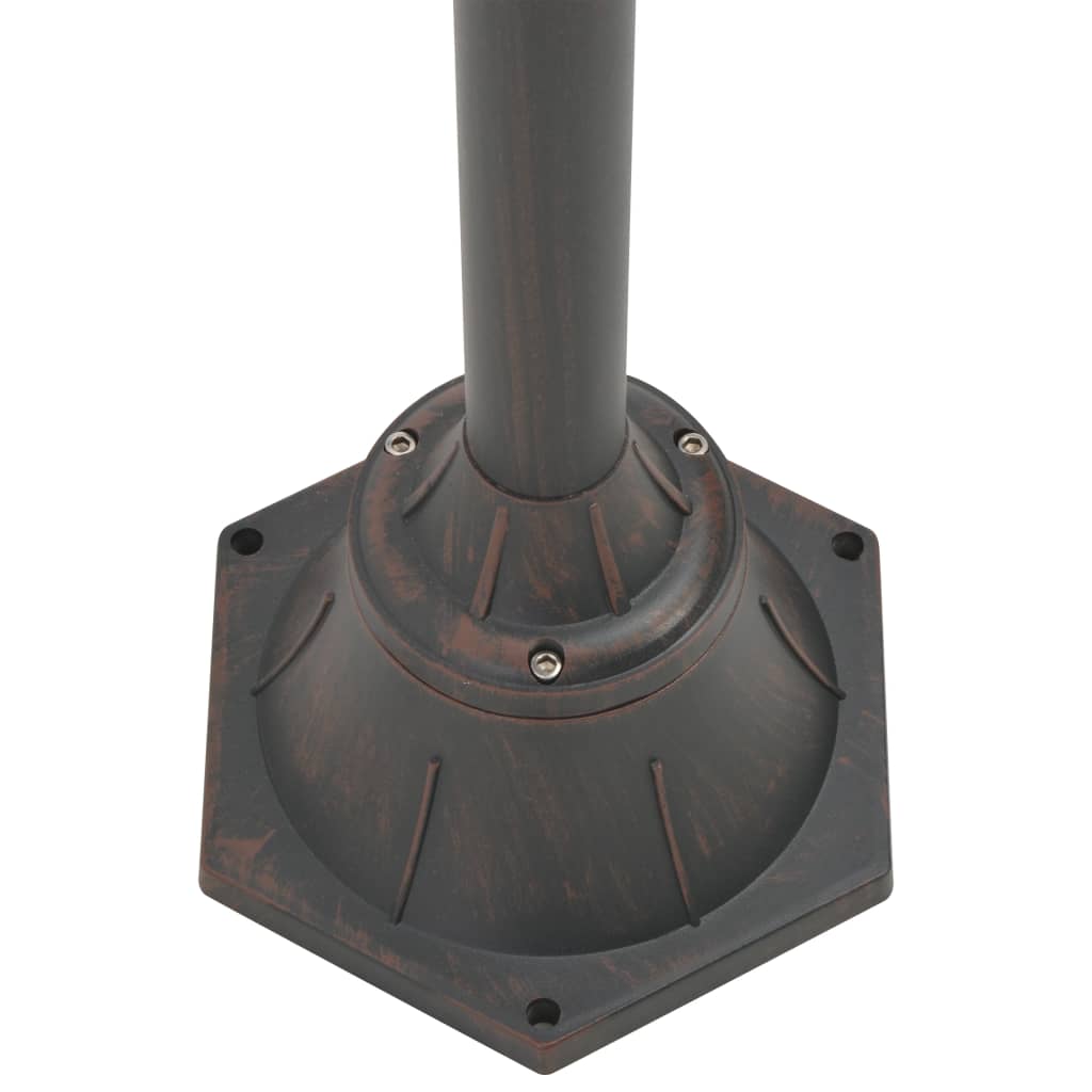 Paalverlichting Tuin E27 220 Cm Aluminium 2-Delig Brons