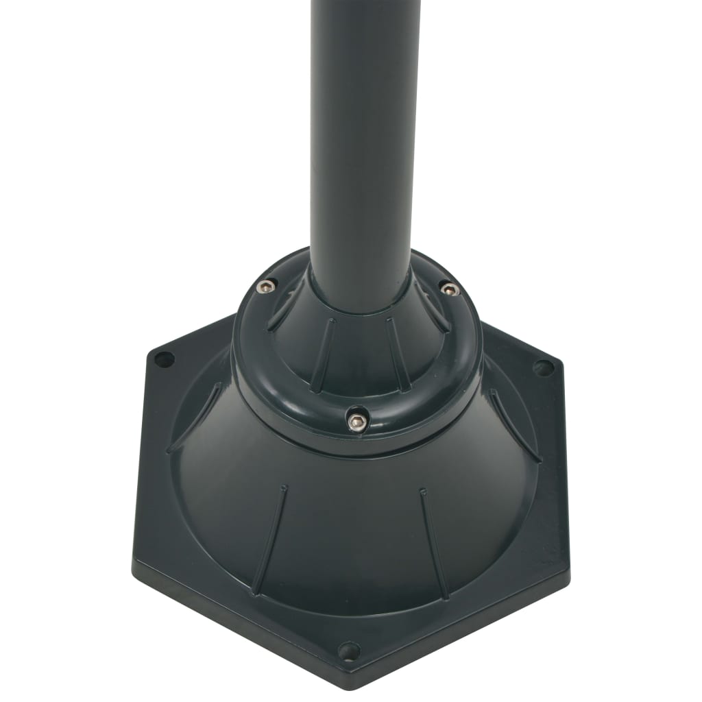 Paalverlichting Tuin E27 220 Cm Aluminium 2-Delig Donkergroen