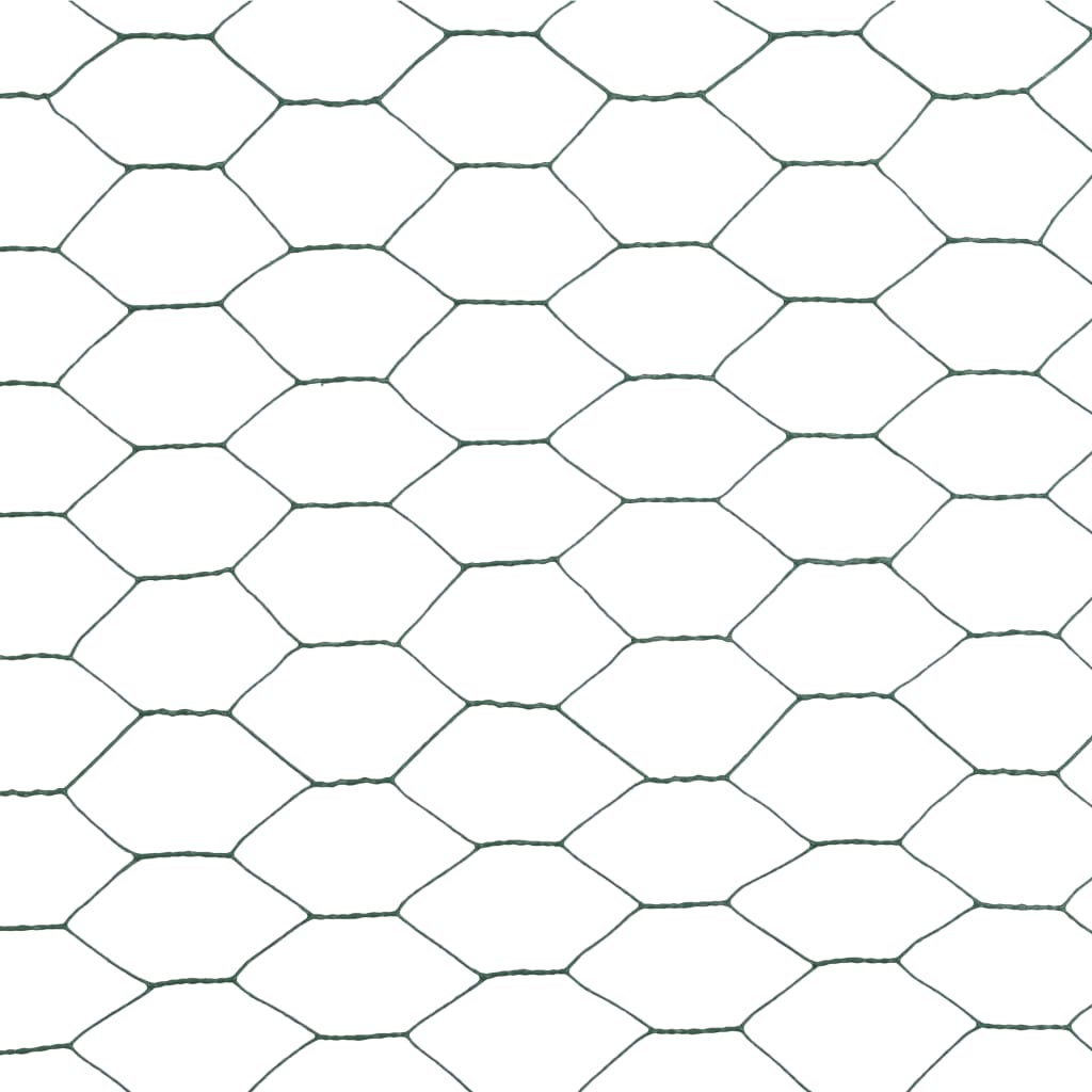Kippengaas 25X1,2 M Staal Met Pvc Coating Groen