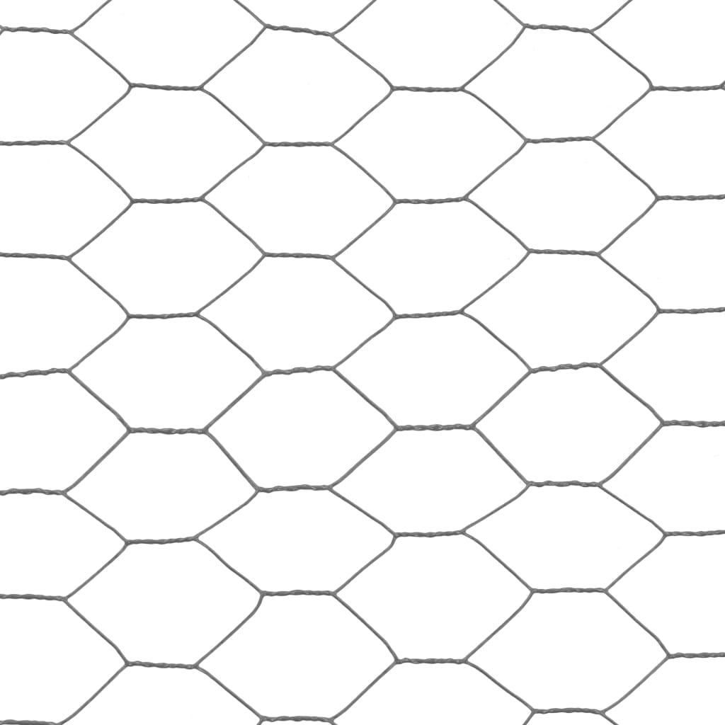 Kippengaas 25X1,2 M Staal Met Pvc Coating Grijs