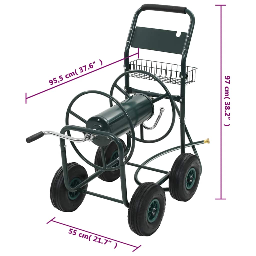 Tuinslangtrolley Met 1/2" Slangkoppeling 75 M Staal