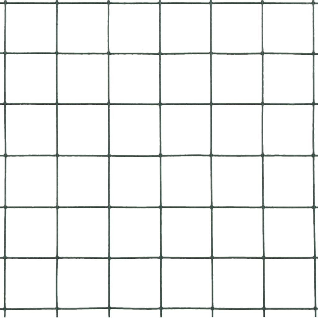 Kippengaas 10X1,5 M Staal Met Pvc Coating Groen 19 x 19 mm