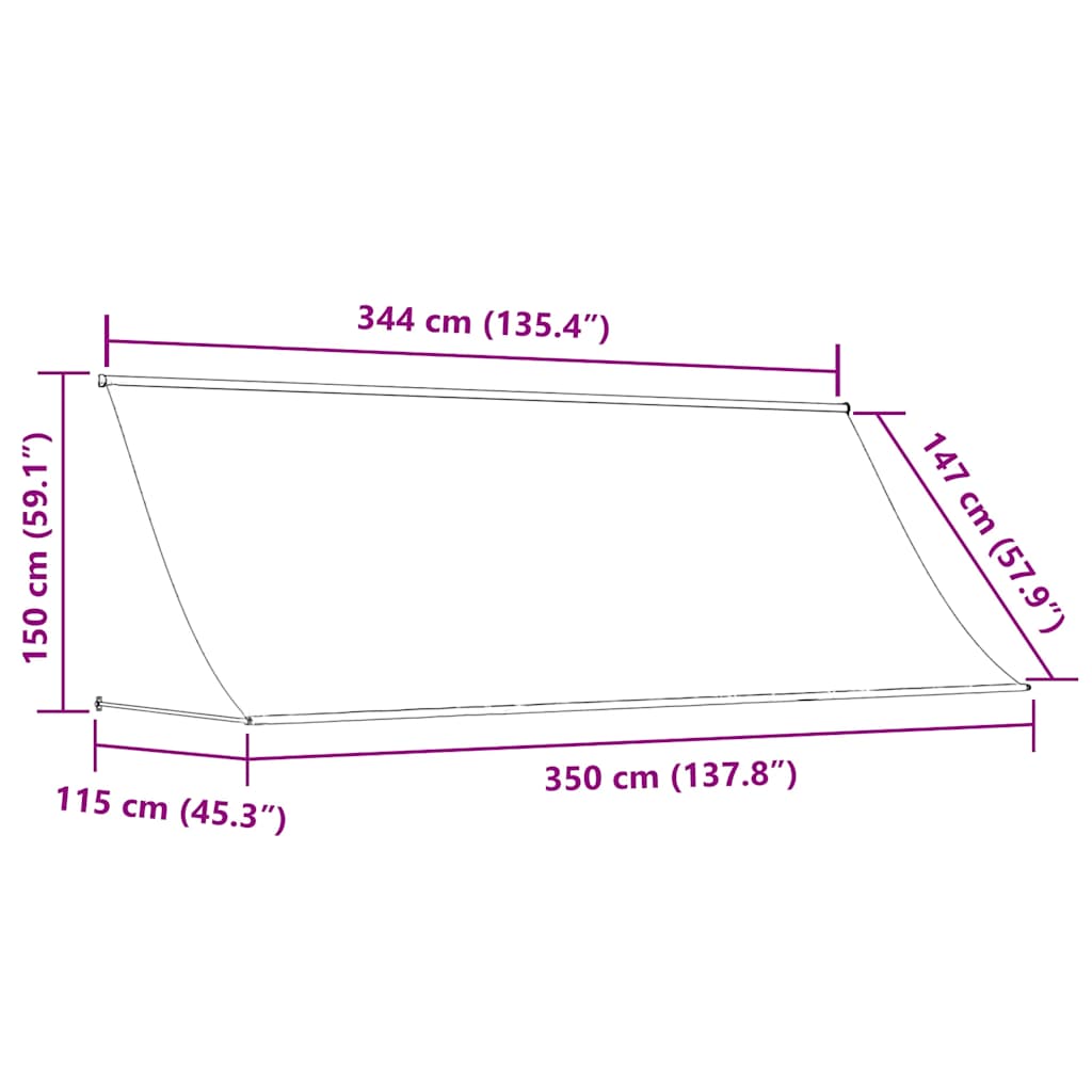 Luifel Uittrekbaar 350 x 150 cm
