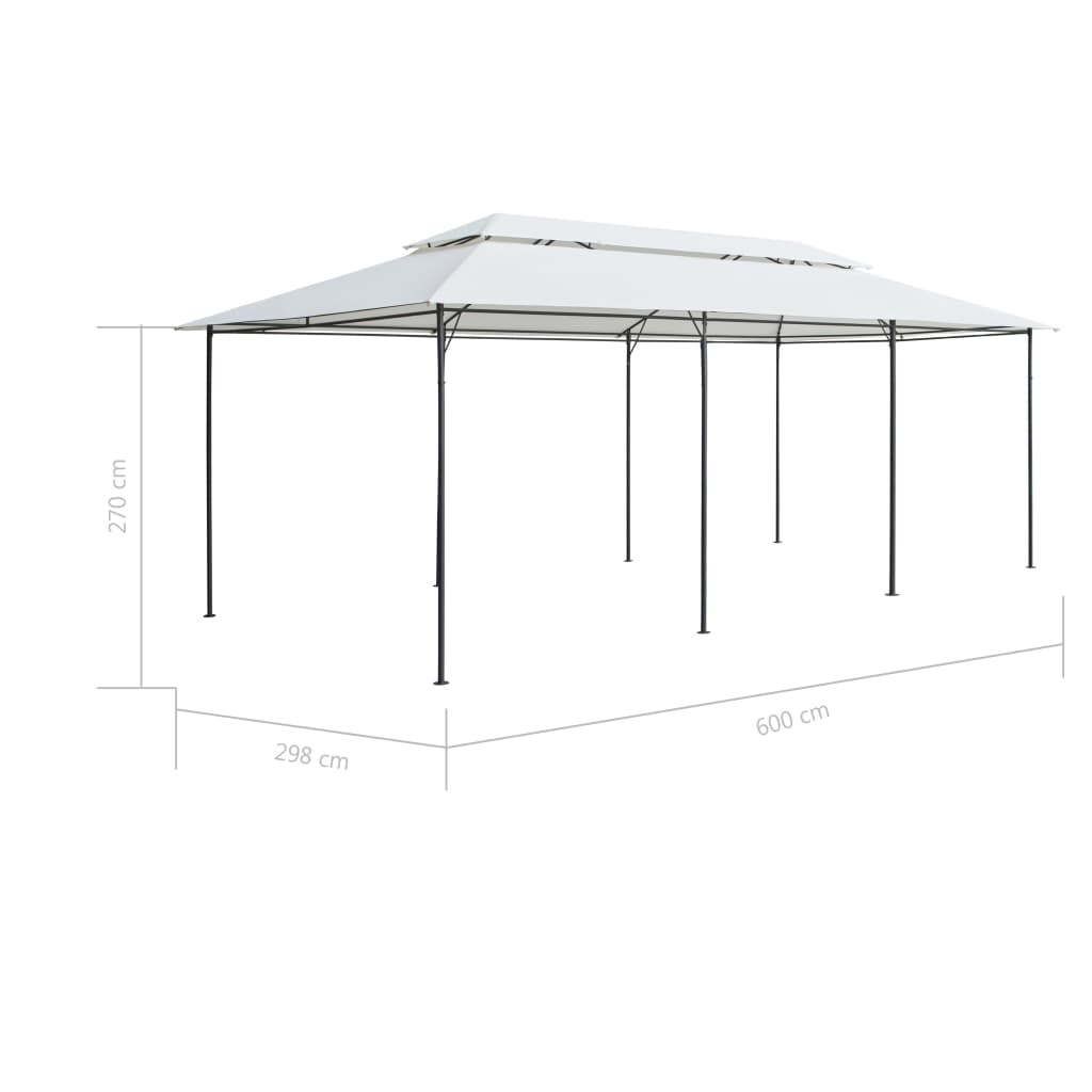 Prieel 600x298x270 cm wit
