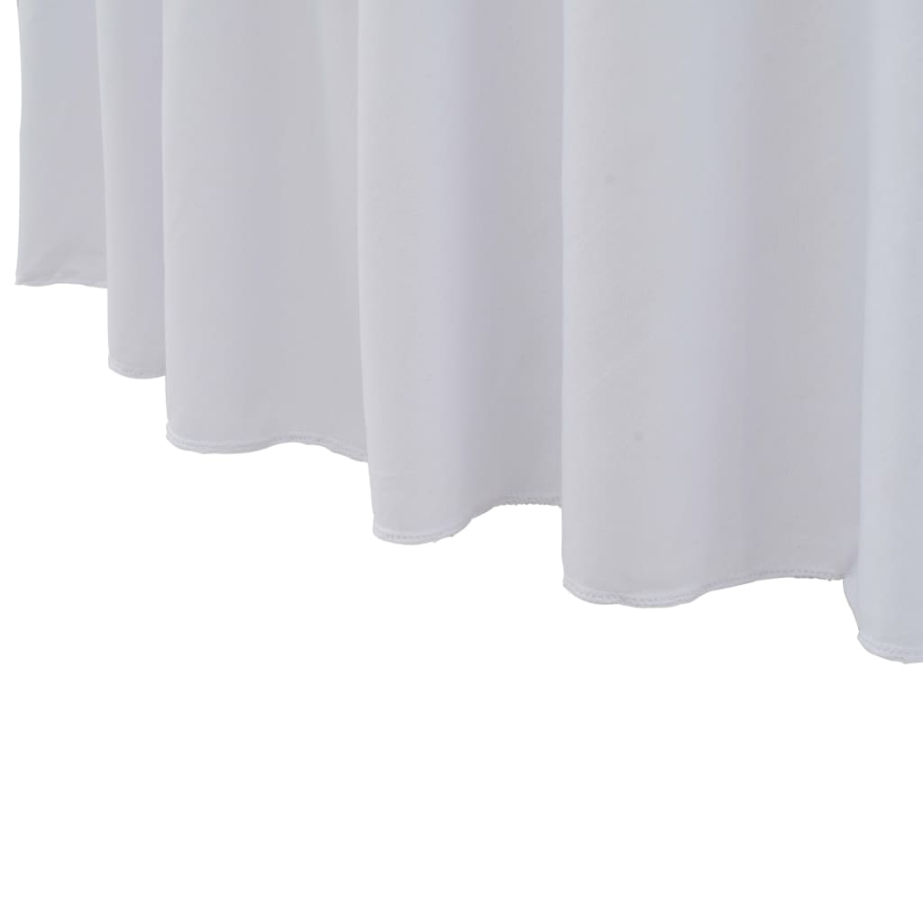 2 St Tafelhoezen Stretch Met Rok 120X74 Cm Wit