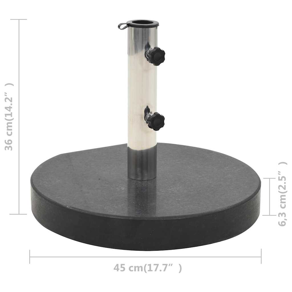 Parasolvoet Rond 28,5 Kg Graniet 1 30 kg Zwart